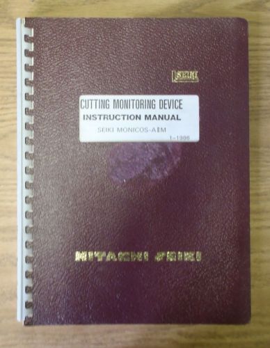 Hitachi Seiki Cutting Monitoring Device Instruction Manual Monicos-AIIM CNC