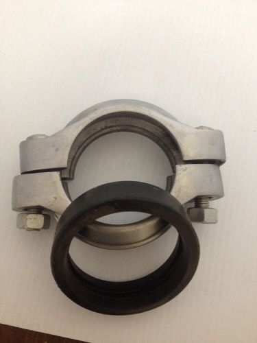 3&#034; Aluminum Victaulic type Clamp and Gasket (NEW)