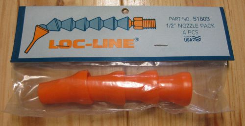 NEW 51803 LOC-LINE Nozzle, Round 1/2in Pk 4 Loc Line 1.5&#034; 1/2&#034; 6Y687