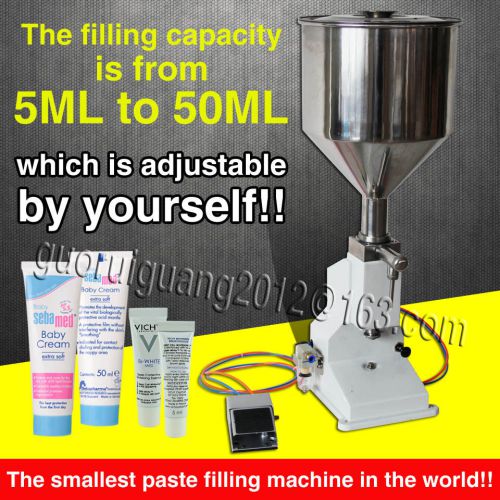 With capper,pneumatic single nozzle liquid cream sauce filling machine 5ml-50ml for sale