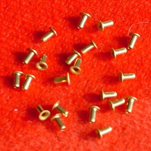 &gt; 100x Copper Alloy Brass Eyelet 1.2x3mm for Soldering Connection-Fe