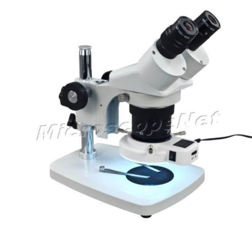 Stereo microscope 20x-40x-80x with 54 led circular light new for sale