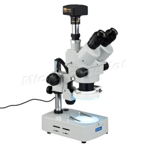 3.5x-90x trinocular stereo zoom microscope with 14mp digital camera+54 led light for sale