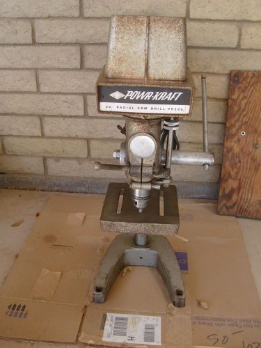 Vintage POWR KRAFT, made by Delta, 32&#034; RADIAL ARM DRILL PRESS with stand