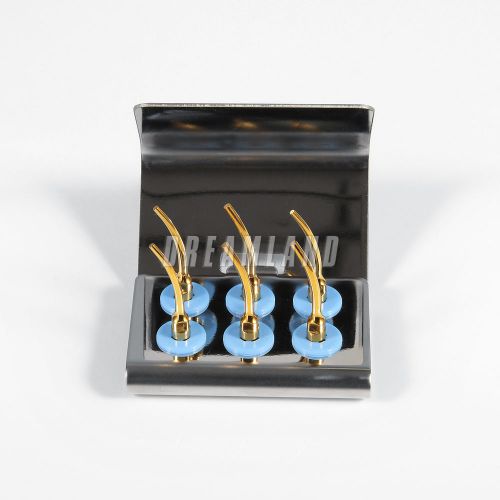 6pcs Dental Prosthetic Tip Sirona Style with Tip Holder Block Stand