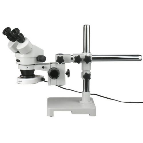 7x-180x stereo zoom microscope on boom stand with 80 led light for sale