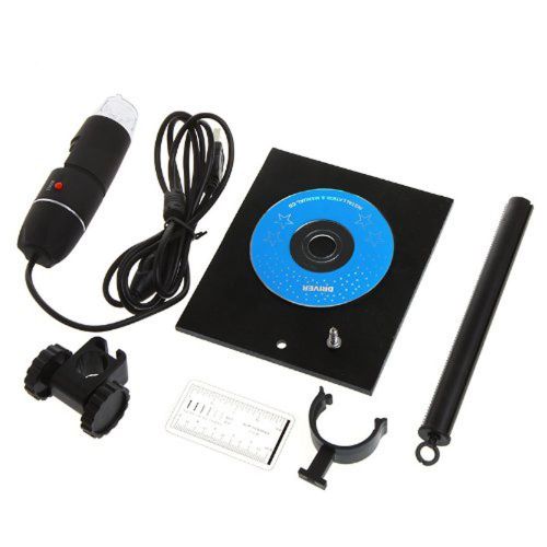 2MP 8-LED Zoom USB Digital Microscope Endoscope 50-500X Contain Liftable stand