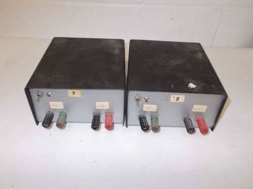 Pair of 2 Vintage Laboratory 15 Volt 30 Volt DC Power Supplies Supply Tested