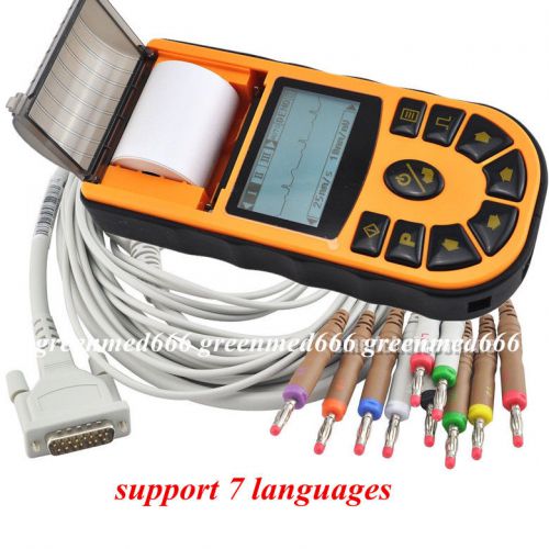 FDA Portable Digital 1-channel Handheld Electrocardiograph ECG EKG Machine CE