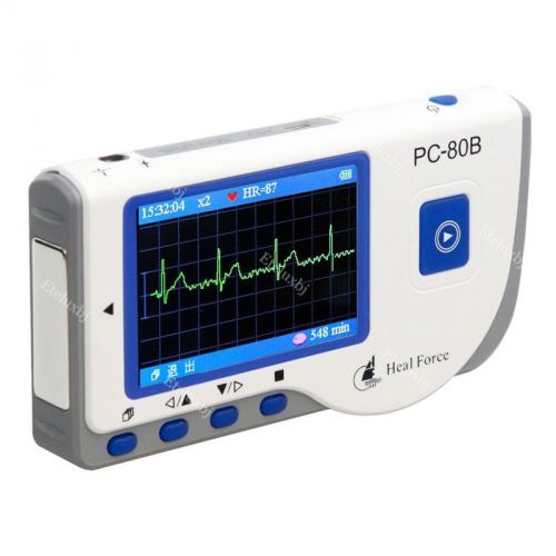 Software PC-80B Heart ECG Monitor USB Probe Oximeter Electrocardiogram CE