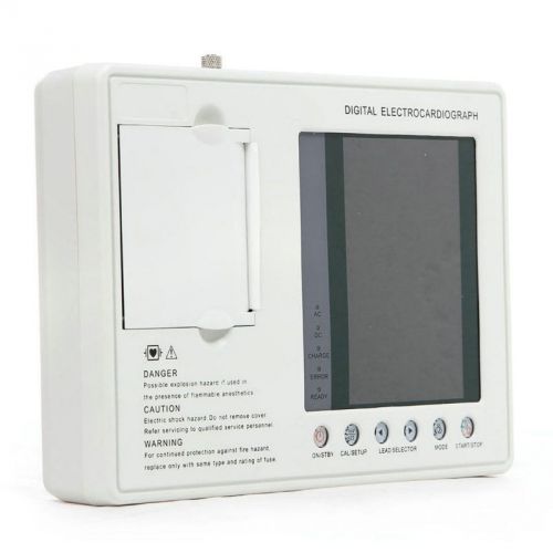 7-inch 12-lead Electrocardiograph ECG /EKG Color LCD Portable Digital 3-channel