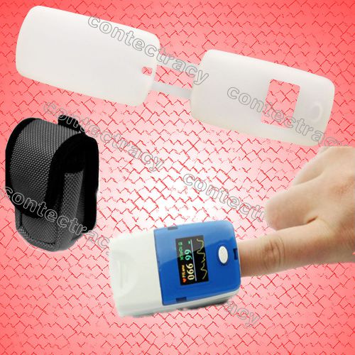 Pulse Oximeter Finger Pulse Blood Oxygen SpO2 Monitor FDA,CE,white rubber cover