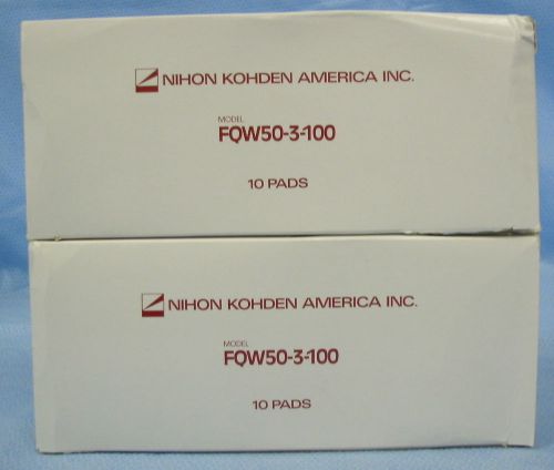 2 Boxes of 10pads ea Nihon Kohden Telemetery Paper #FQW50-3-100