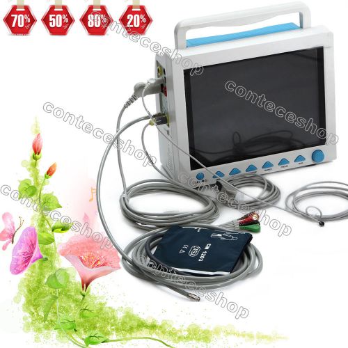 Ce icu patient monitor 6-parameter ecg/nibp/spo2/pr/resp/temp,contec,2y warranty for sale