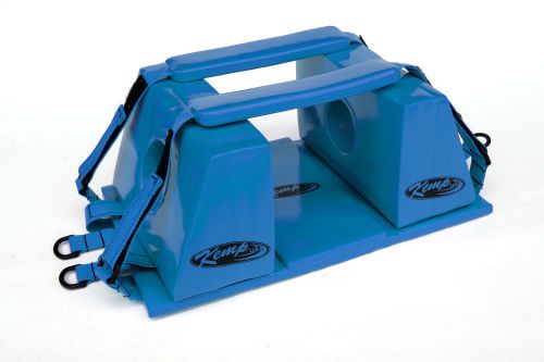 Waterproof Head Immobilizer set 10&#034; x 16&#034; x 7&#034; Base Plate 2 Straps Royal Blue
