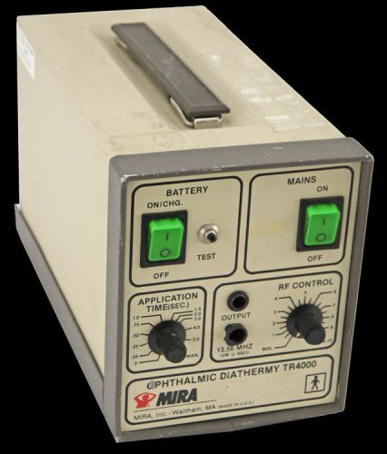 MIRA TR4000 Benchtop Analog 13.56MHz RF Ophthalmic Diathermy TR-4000 NO PEDAL