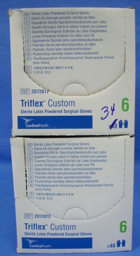74 pkgs/prs Cardinal Health Triflex Custom Latex Surg. Gloves-Sz 6- #2D7201I
