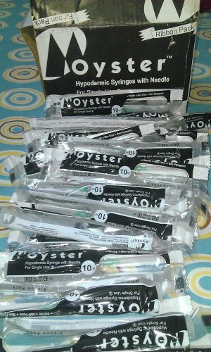 50 X  10ml Syringes with Sharp Tip Nedle Oyster Brand  FREE SHIPPING
