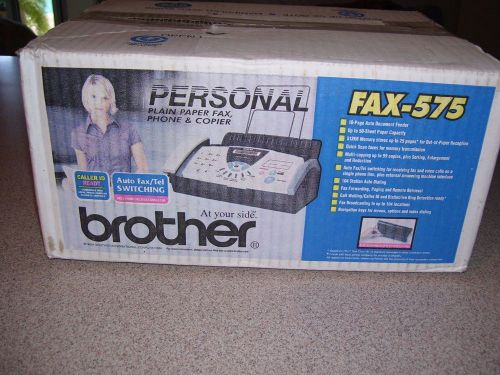 BROTHERS -575 PERSONAL PLAIN PAPER FAX AND COPIER   NICE !