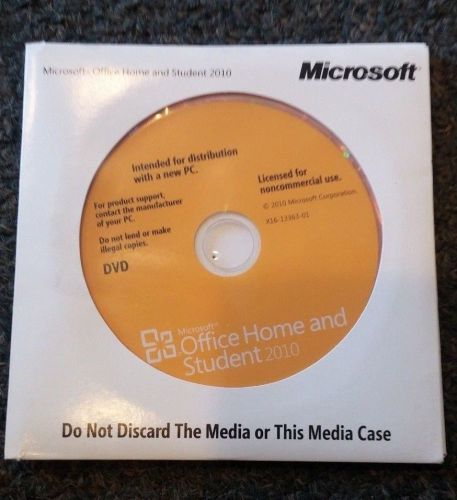 Microsoft Office Home and Student 2010 CD with product key