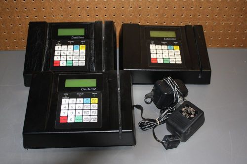 LOT OF 3 Accutime Systems Unitime Series 2000 Time Clock 2000/99
