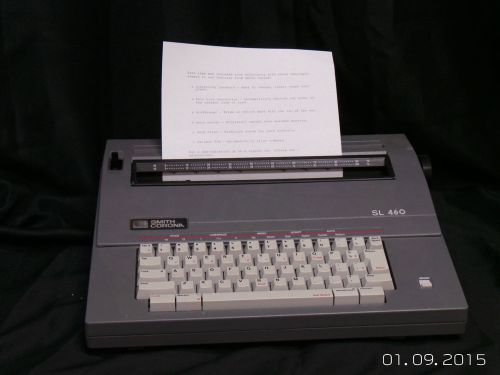 Smith Corona SL-460 Model 5A Portable Electric Typewriter with Cover
