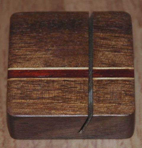 Wooden Inlay Business Card Holder