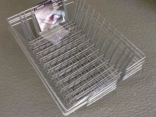 5 Fellowes Wire Legal Size Desk Trays Organizers In Baskets Silver 5&#034; Deep VGUC