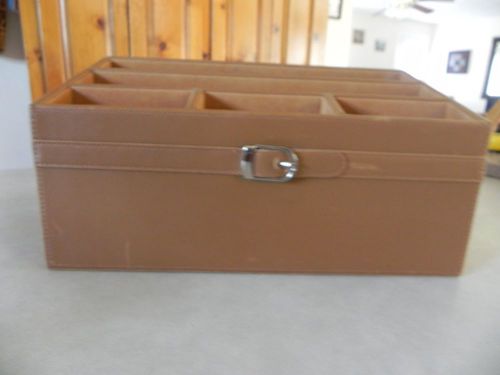 Dresser/cosmetic/desk caddy, organizer compartments brown