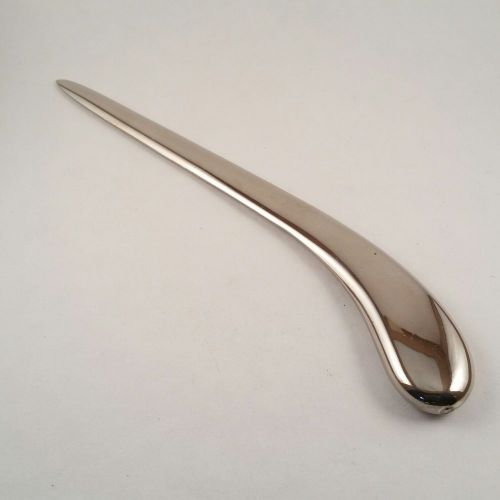 ELEGANT SWEEPING CURVE SILVER COLORED METAL LETTER OPENER NATICO (30-364)