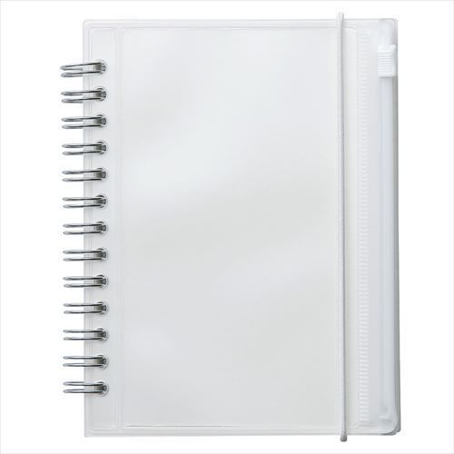 MUJI Polypropylene cover double ring with notebook pocket A6 dot grid 90 sheets