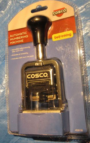 (1) Cosco Automatic Numbering Machine, 6 wheels, Self-Inking, 026138, NEW!