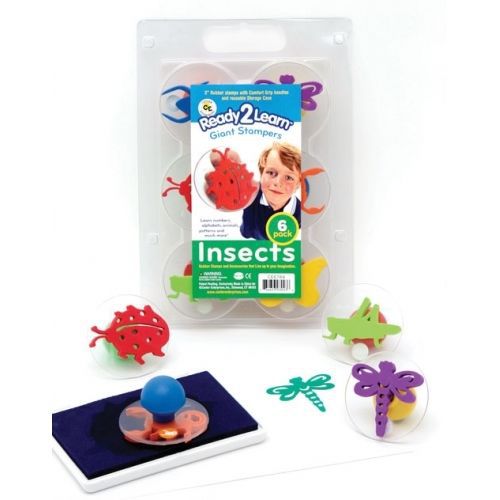 Set of 6 insect giant rubber stampers/ beetle, butterfly etc for sale