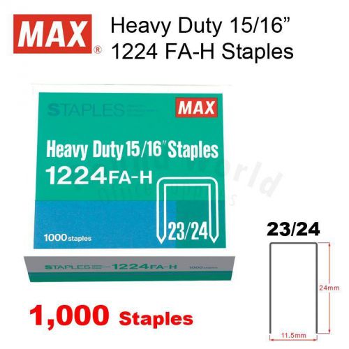 MAX Heavy Duty Stapler 15/16&#034; Staples 1224FA-H (23/24)