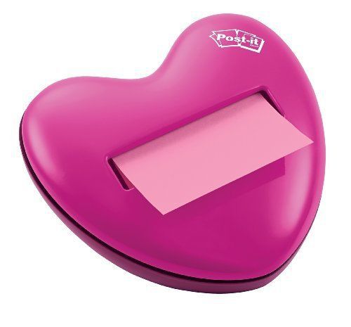 Post-it pop-up breast cancer awareness heart note dispenser - 3&#034; x 3&#034; - (hd330) for sale