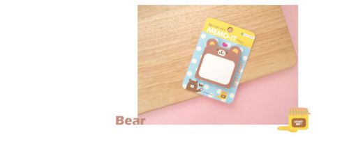 Cute Bear Animal Message Sticky Post it Memo Pad 60 sheet