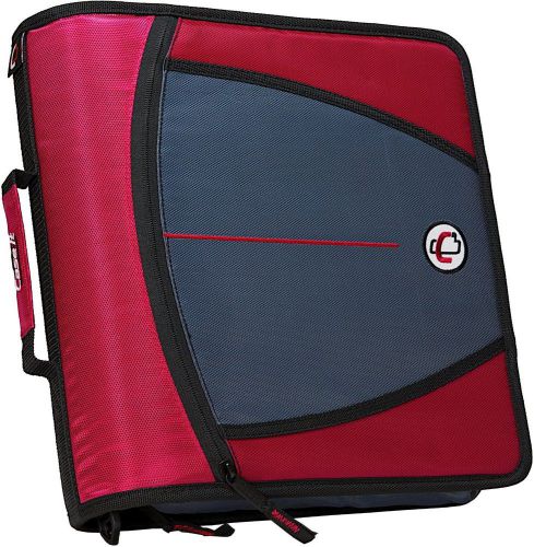 Case-it large capacity 3-inch zipper binder, red, d-146-red for sale