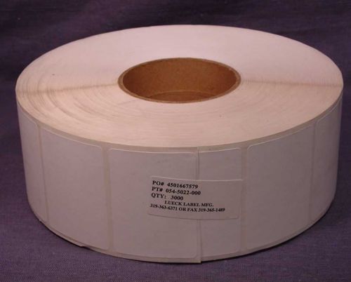 2.75 x 2 Inch Labels Roll of 3000 White Paper Removable Labels Rounded Corners