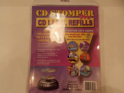 CD Stomper Pro CD Label Refills 50 Die-Cut Adhesive Labels New Labeling System