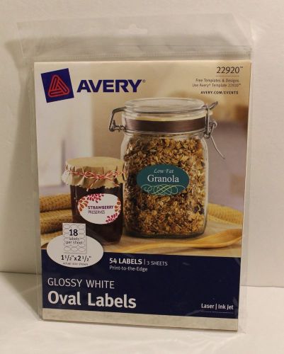 Avery Print-to-the-Edge White 270 Oval Labels 22920 1-1/2&#034; x 2-1/2&#034; NOT 22807