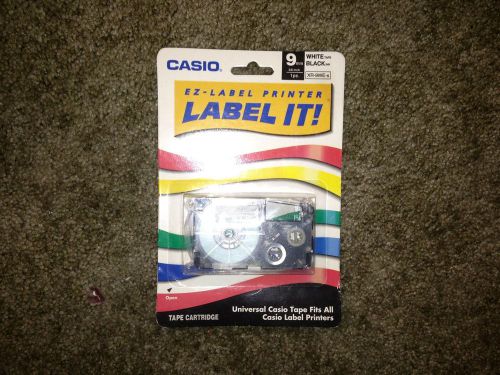 Casio Xr9wes Labeler Tape - 9mm - Black On White