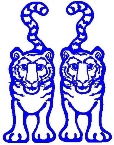 30 Custom Blue Tiger Art Personalized Address Labels