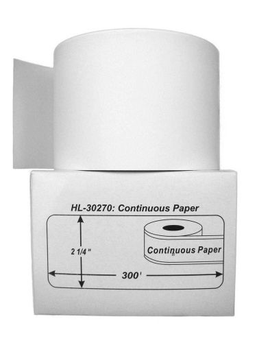 4 rolls of continuous receipt paper  for dymo® labelwriters® 30270 (bpa free) for sale