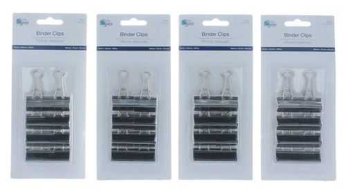 32 black 1 inch binder clips crafty station metal home school office supplies for sale