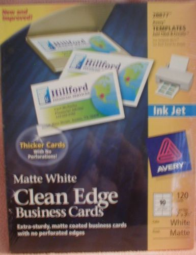 Matte White Clean Edge Business Cards-Total 120 Cards