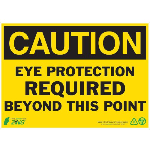 Caution sign, 10 x 14in, bk/yel, eng, text 2147 for sale