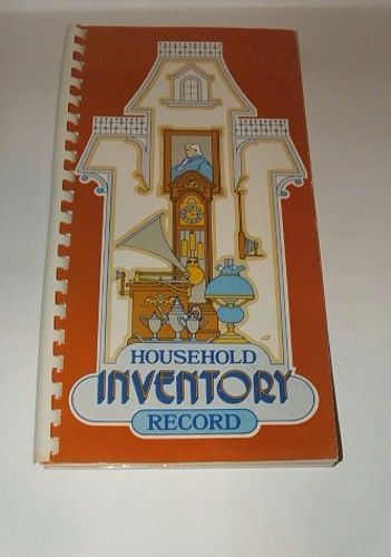 nos 1981 CURRENT item HOUSEHOLD INVENTORY RECORD Booklet 12 pages
