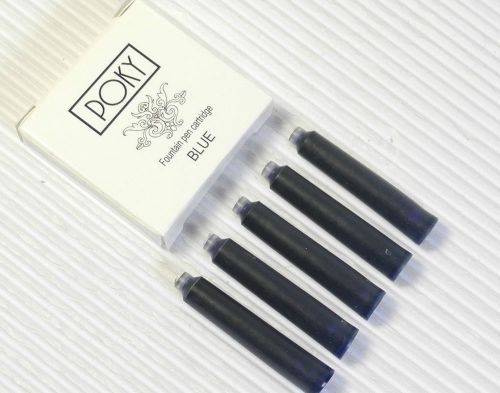 Free Shipping POKY 100pcs fountain pen cartridges standard BLUE ink