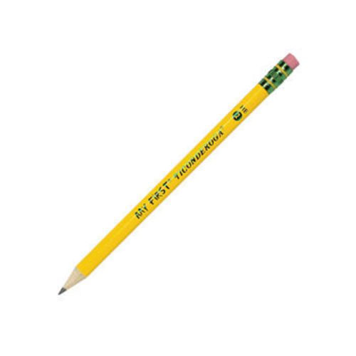 Lot of 3 dixon ticonderoga pencil with eraser - #2- yellow barrel -36 total for sale