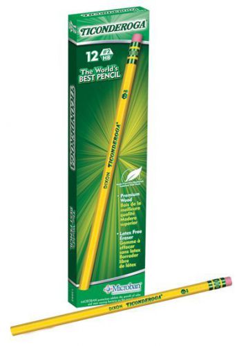 Dixon Ticonderoga Wood Cased Pencils, #2 Yellow, Box of 12, School, Office